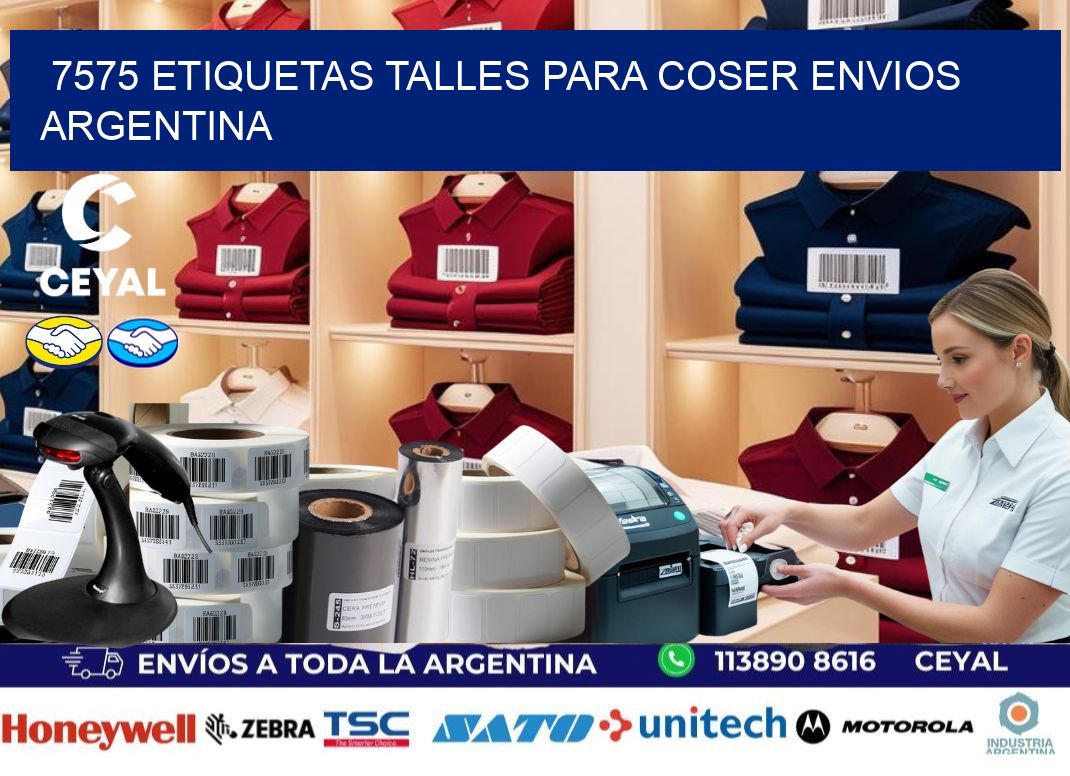 7575 ETIQUETAS TALLES PARA COSER ENVIOS ARGENTINA