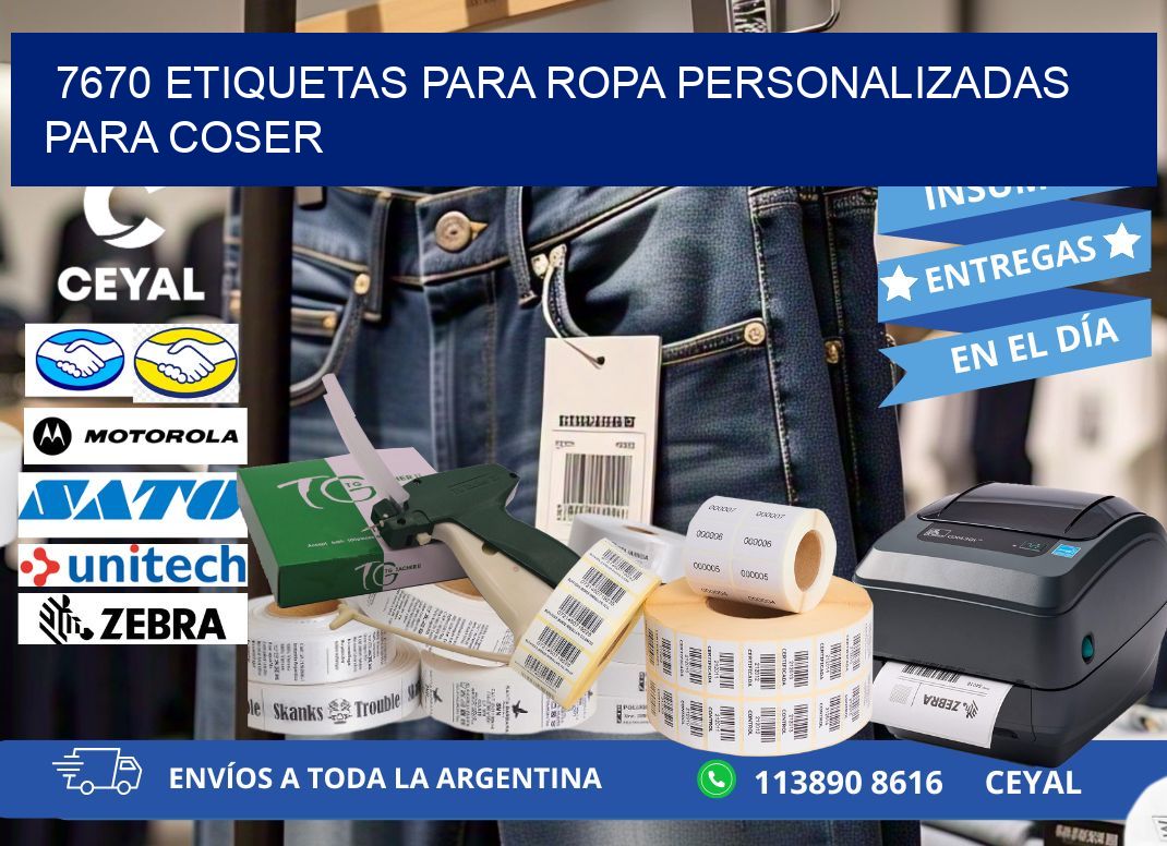 7670 Etiquetas para ropa personalizadas para coser