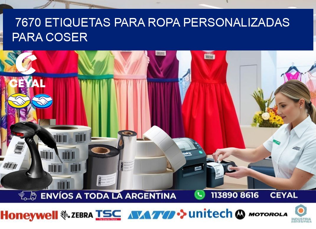 7670 Etiquetas para ropa personalizadas para coser