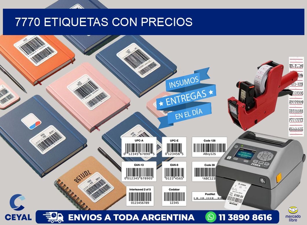 7770 etiquetas con precios