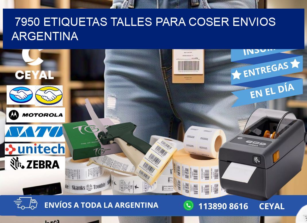 7950 ETIQUETAS TALLES PARA COSER ENVIOS ARGENTINA