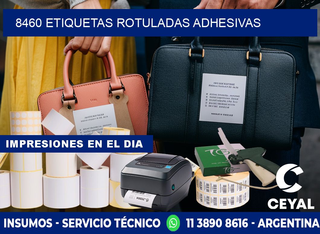 8460 etiquetas rotuladas adhesivas
