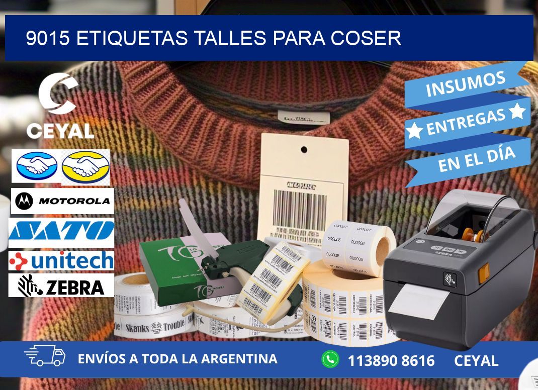 9015 ETIQUETAS TALLES PARA COSER