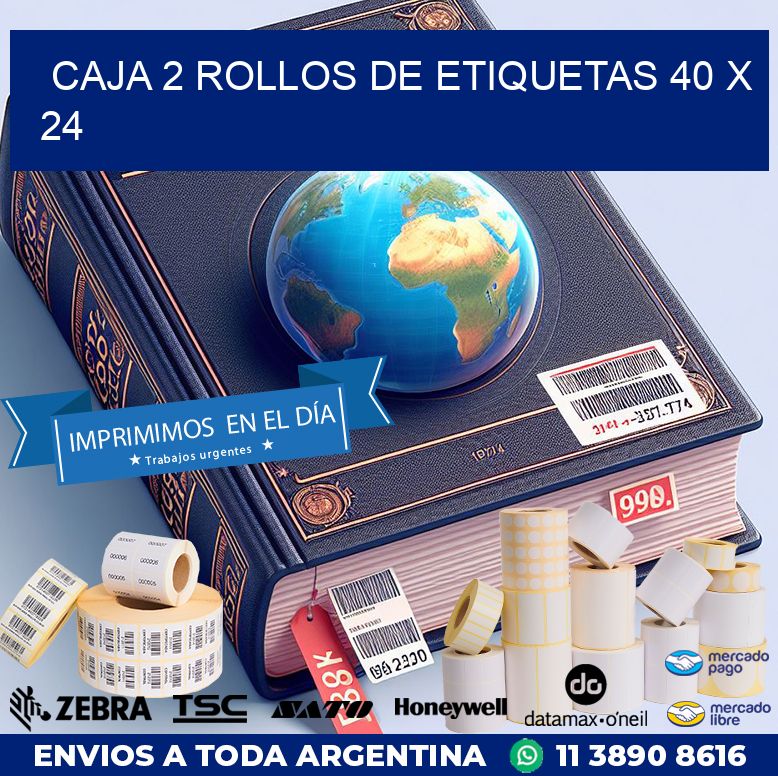 CAJA 2 ROLLOS DE ETIQUETAS 40 x 24