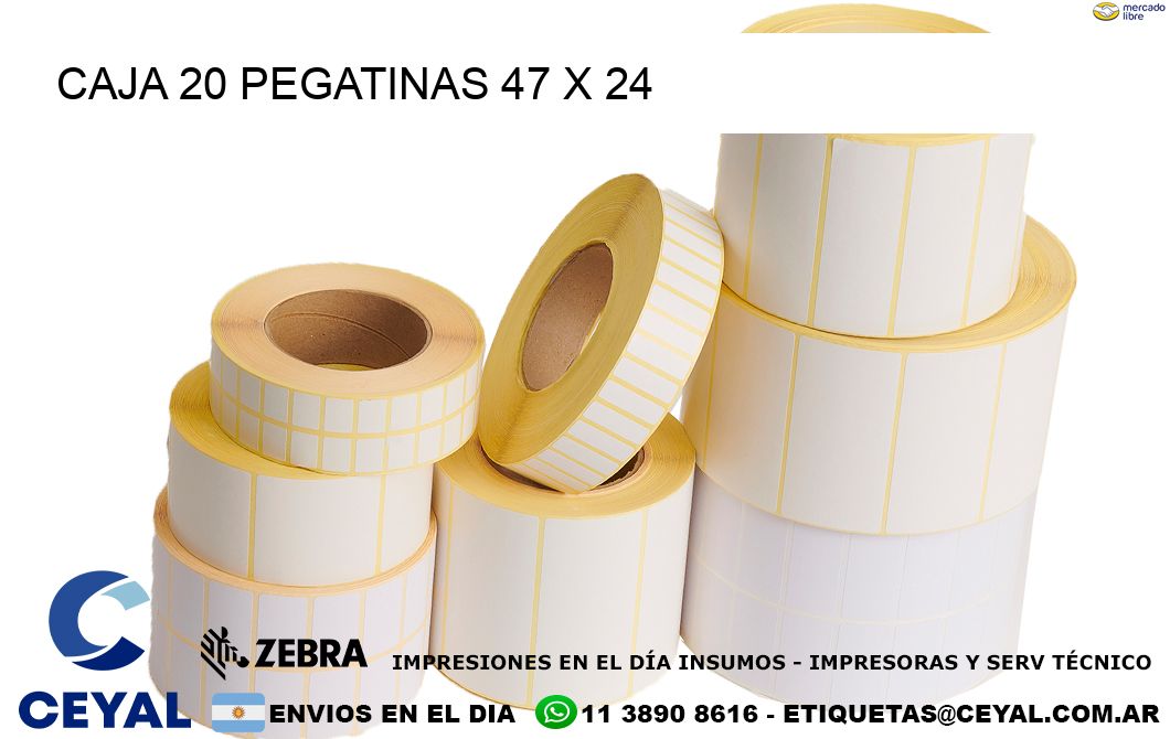 CAJA 20 PEGATINAS 47 x 24