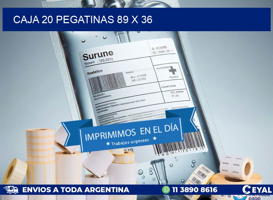 CAJA 20 PEGATINAS 89 x 36