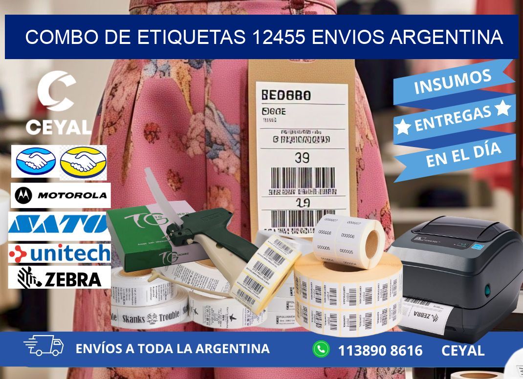 Combo de etiquetas 12455 ENVIOS ARGENTINA