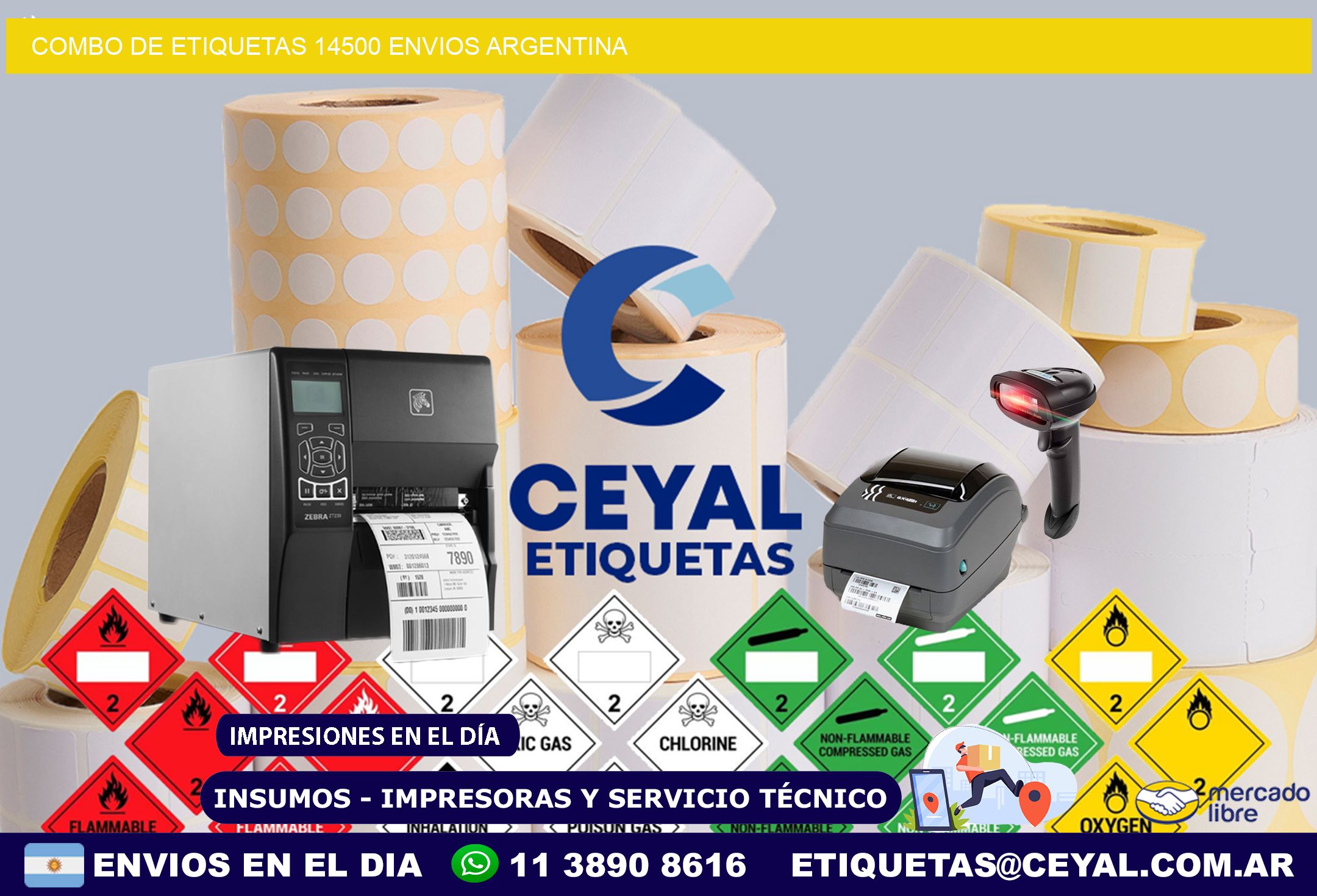 Combo de etiquetas 14500 ENVIOS ARGENTINA