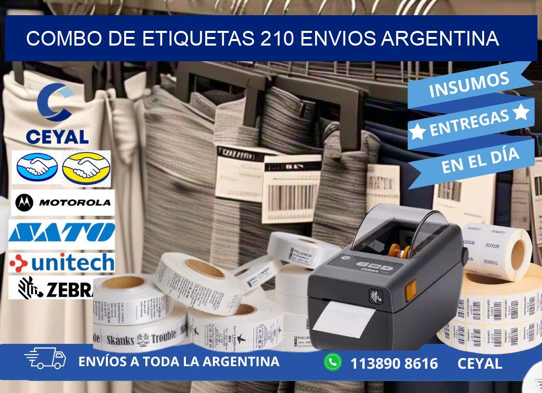 Combo de etiquetas 210 ENVIOS ARGENTINA
