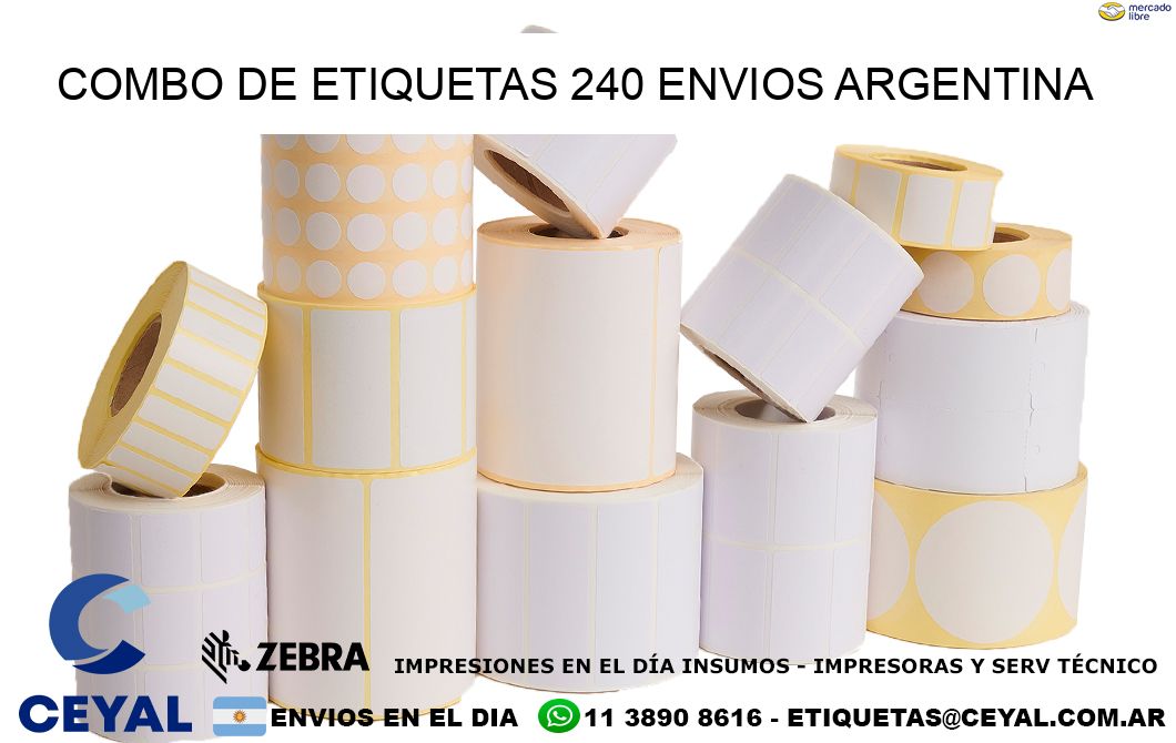 Combo de etiquetas 240 ENVIOS ARGENTINA
