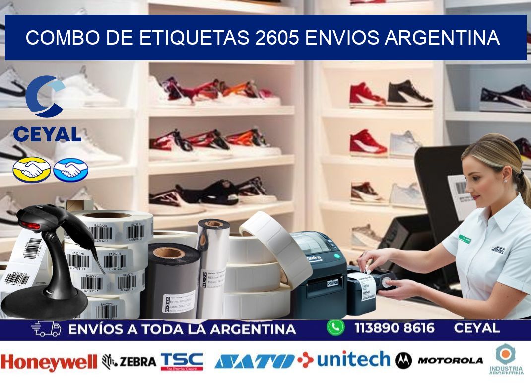 Combo de etiquetas 2605 ENVIOS ARGENTINA