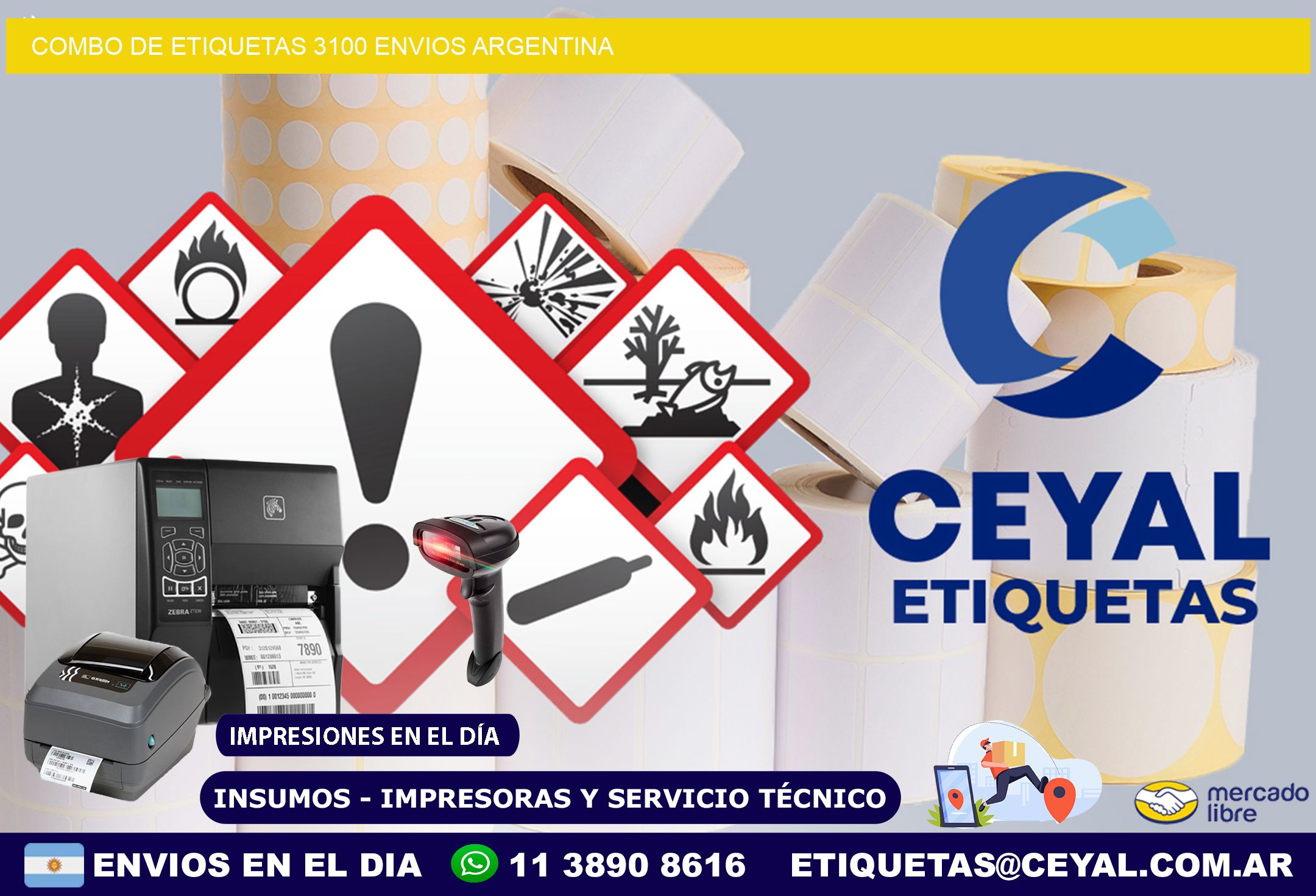 Combo de etiquetas 3100 ENVIOS ARGENTINA
