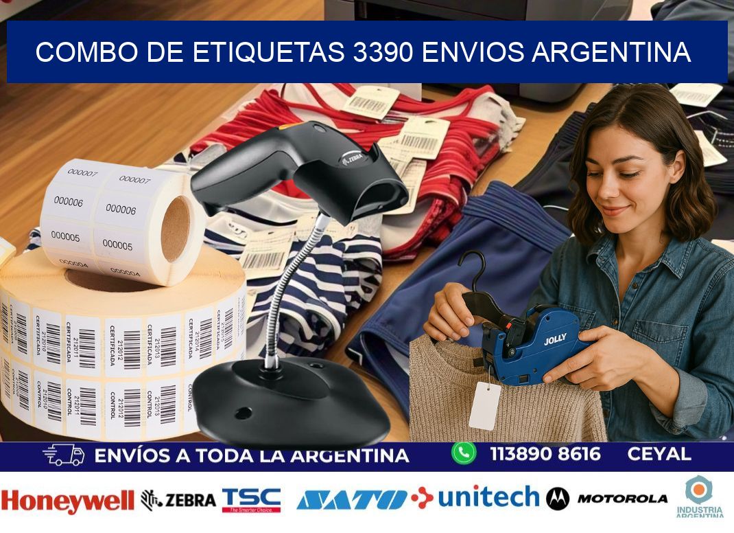 Combo de etiquetas 3390 ENVIOS ARGENTINA