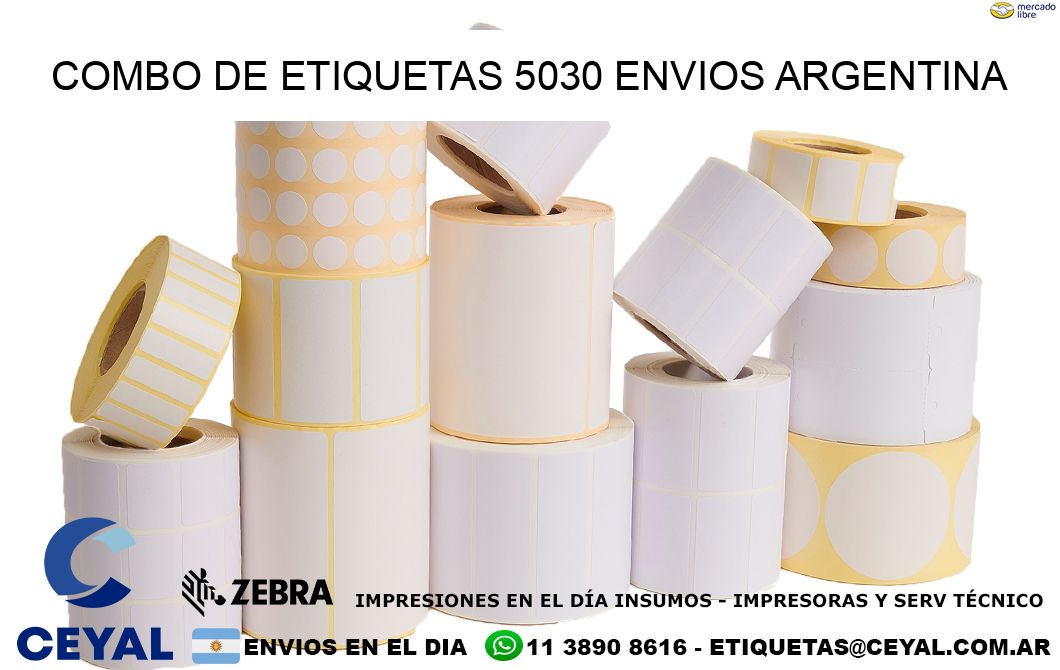 Combo de etiquetas 5030 ENVIOS ARGENTINA