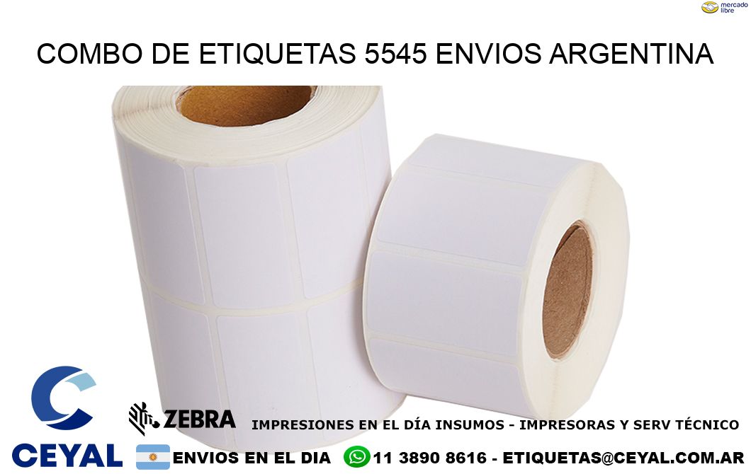 Combo de etiquetas 5545 ENVIOS ARGENTINA
