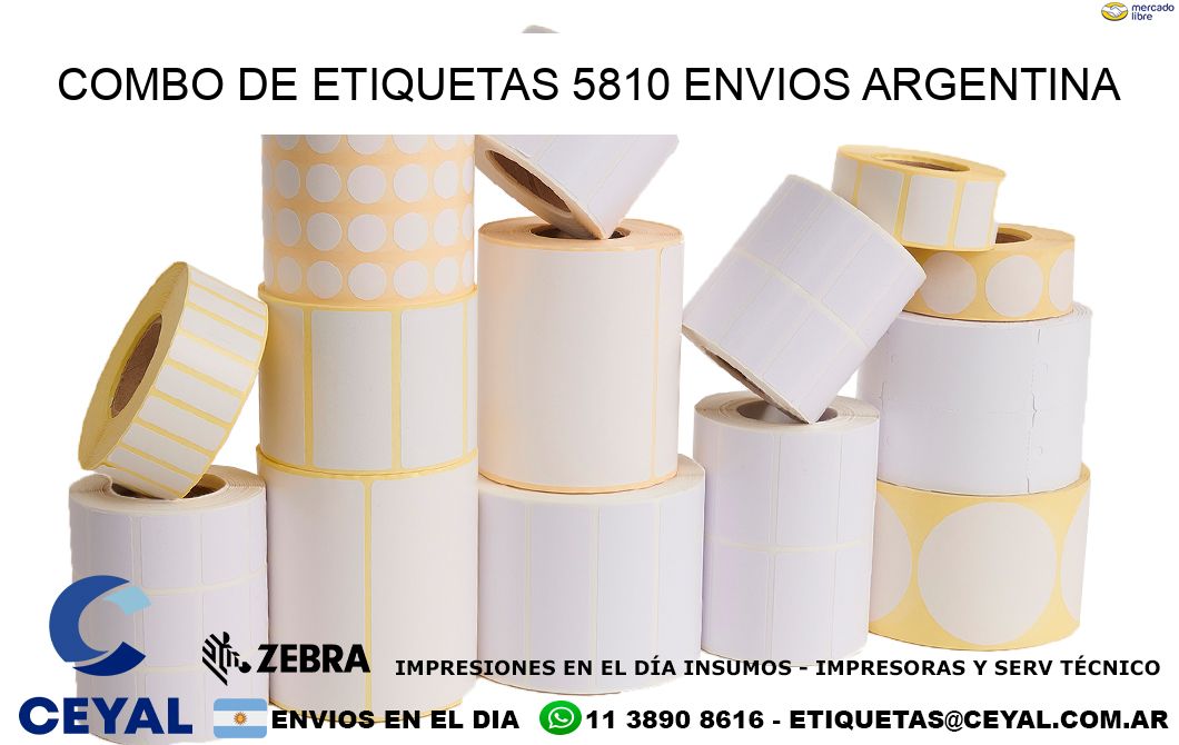 Combo de etiquetas 5810 ENVIOS ARGENTINA