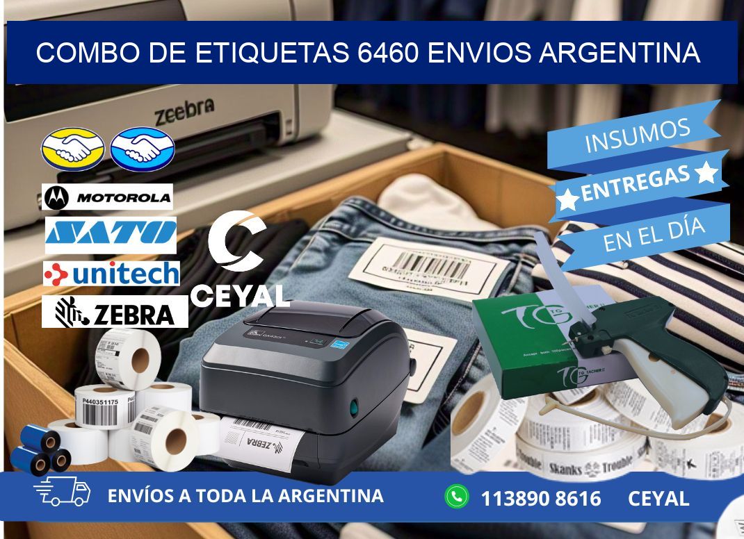 Combo de etiquetas 6460 ENVIOS ARGENTINA