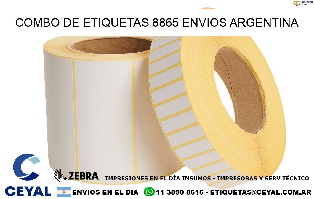 Combo de etiquetas 8865 ENVIOS ARGENTINA