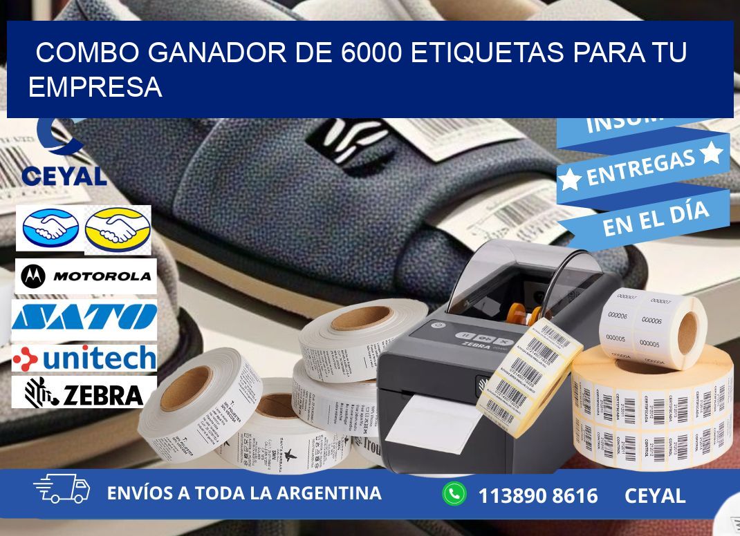 Combo ganador de 6000 etiquetas para tu empresa
