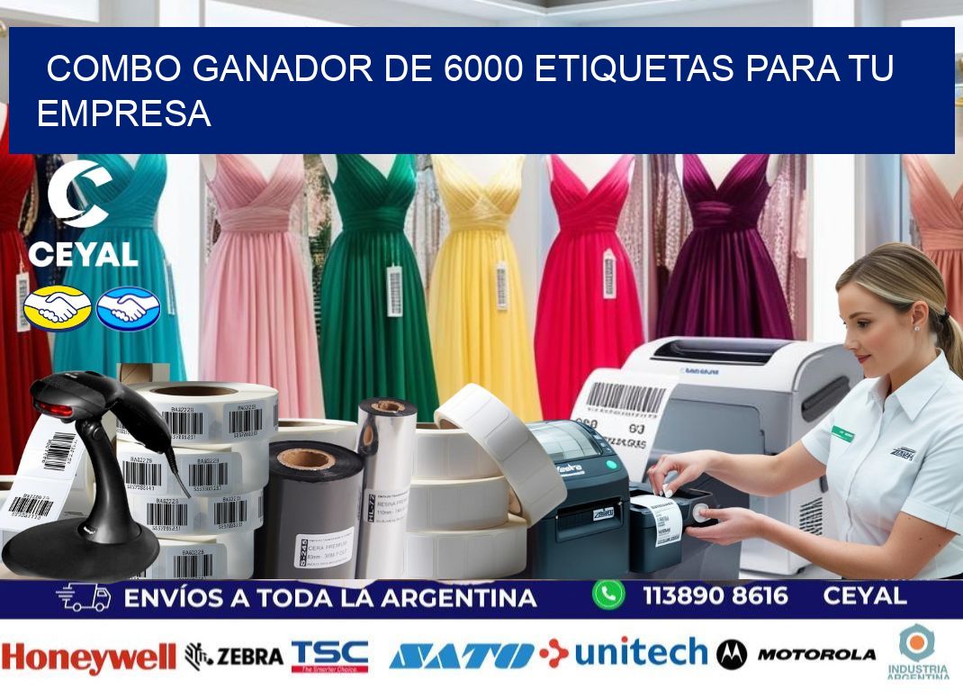 Combo ganador de 6000 etiquetas para tu empresa