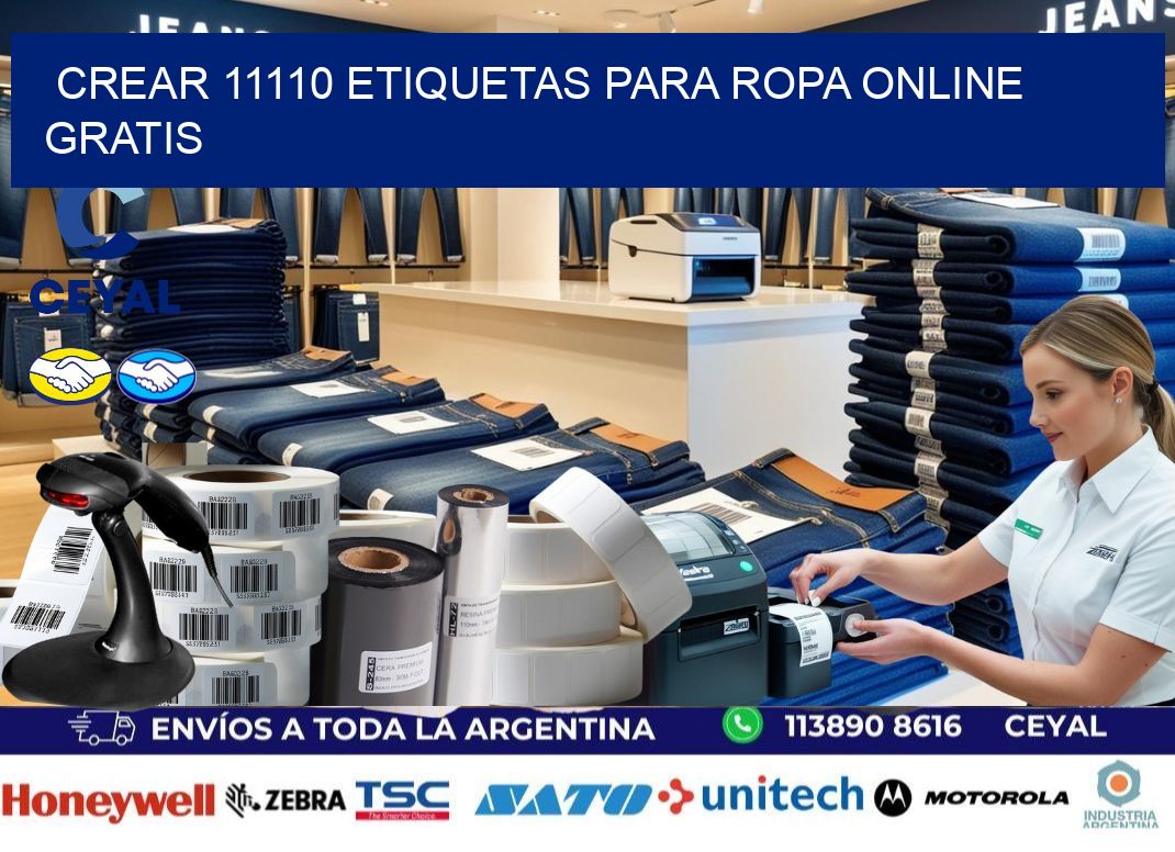 Crear 11110 etiquetas para ropa online gratis