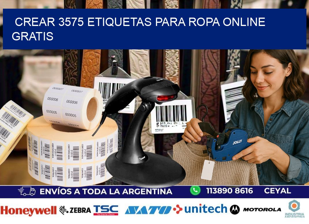 Crear 3575 etiquetas para ropa online gratis