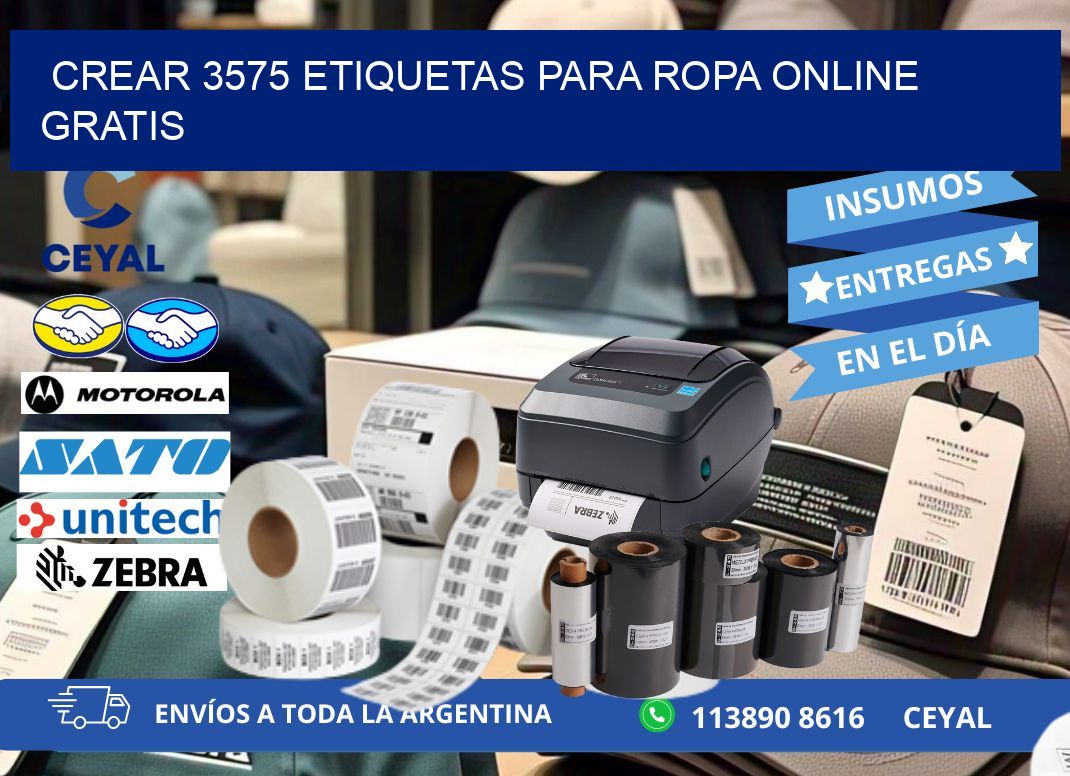 Crear 3575 etiquetas para ropa online gratis