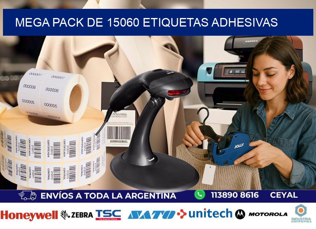 Mega pack de 15060 etiquetas adhesivas
