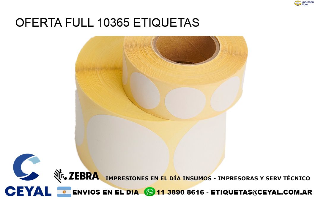 Oferta full 10365 etiquetas