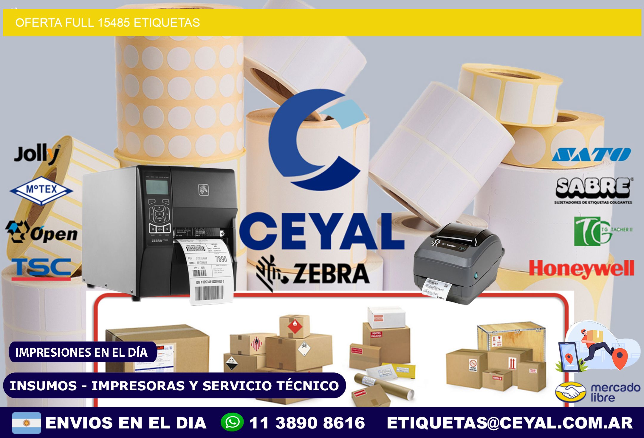 Oferta full 15485 etiquetas