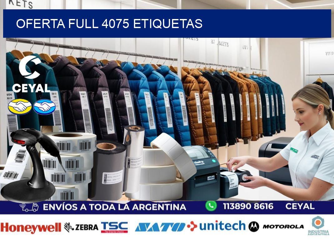Oferta full 4075 etiquetas