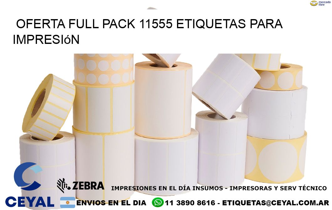 Oferta full pack 11555 etiquetas para impresión