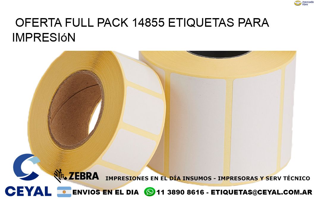 Oferta full pack 14855 etiquetas para impresión