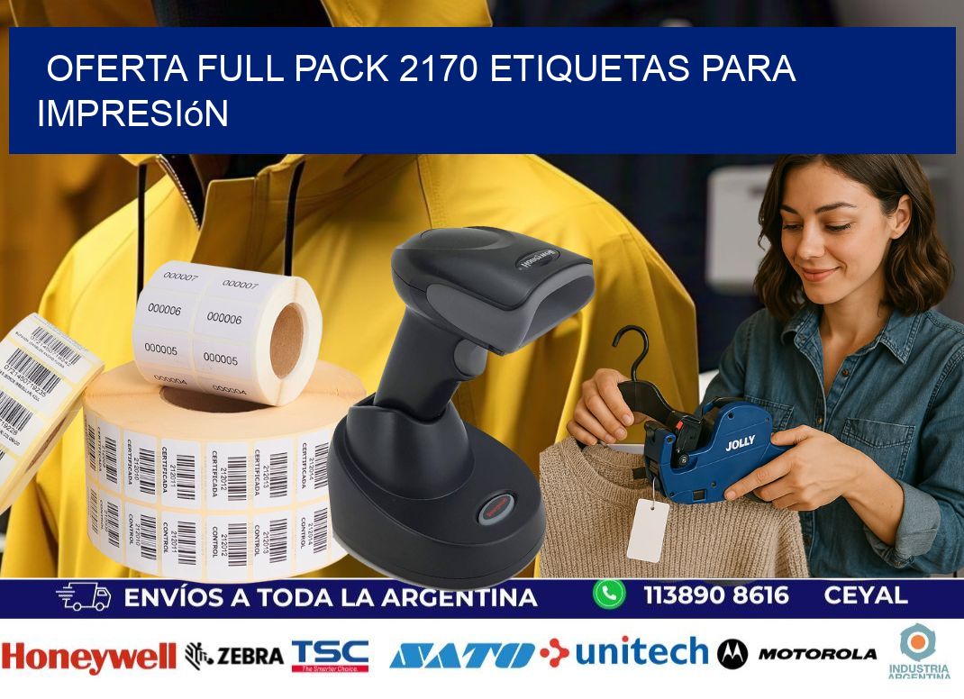 Oferta full pack 2170 etiquetas para impresión