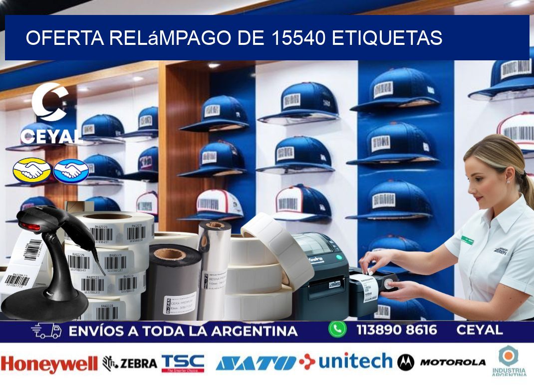 Oferta relámpago de 15540 etiquetas