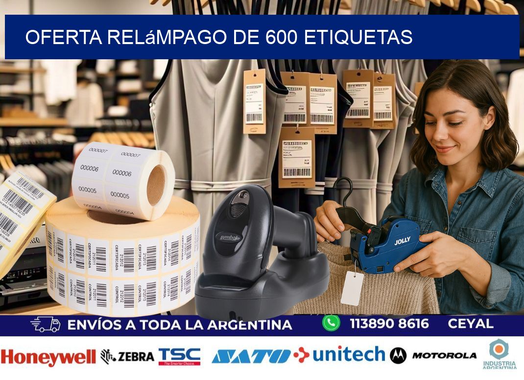 Oferta relámpago de 600 etiquetas