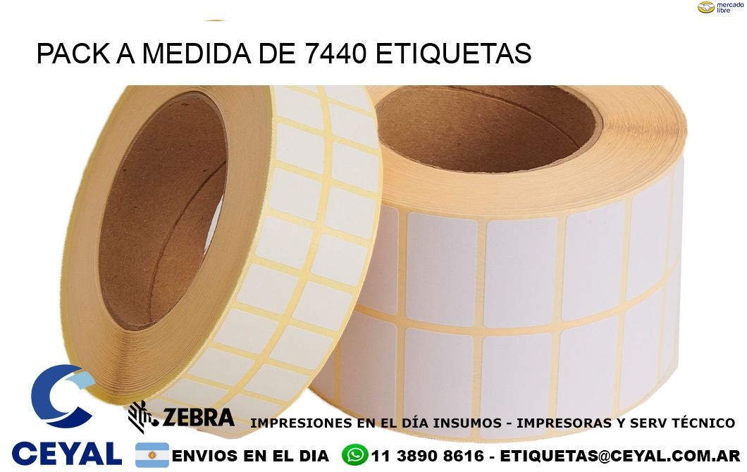 Pack a medida de 7440 etiquetas