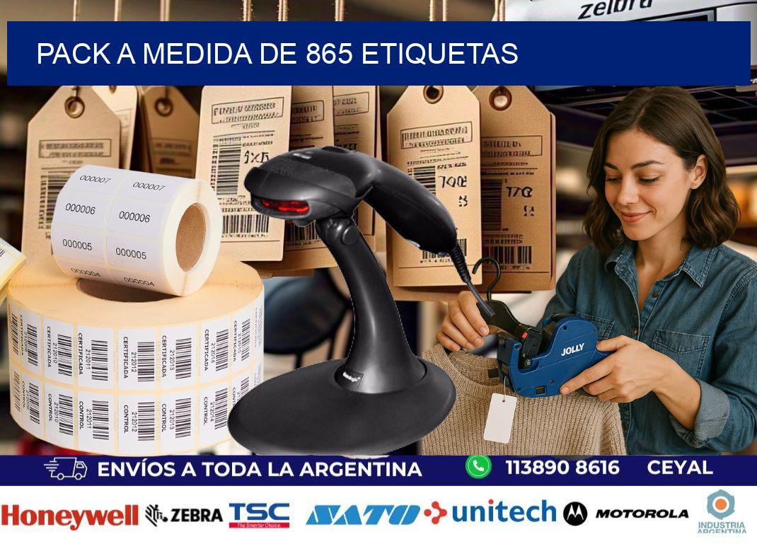 Pack a medida de 865 etiquetas