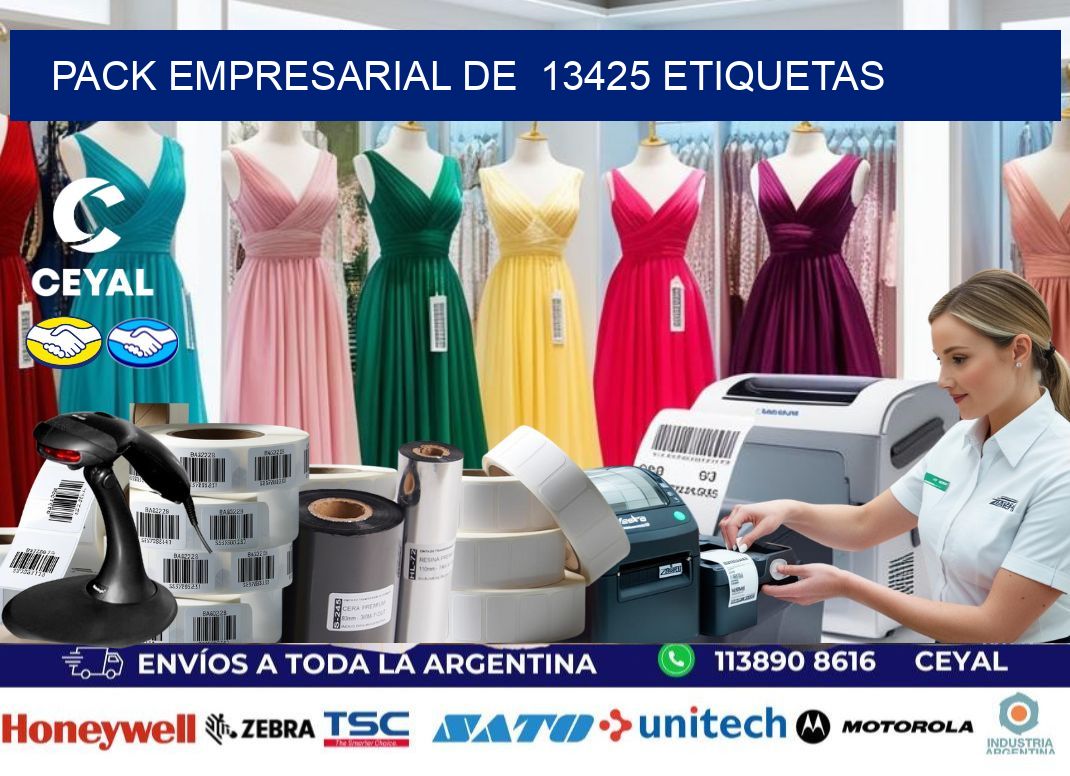 Pack empresarial de  13425 etiquetas
