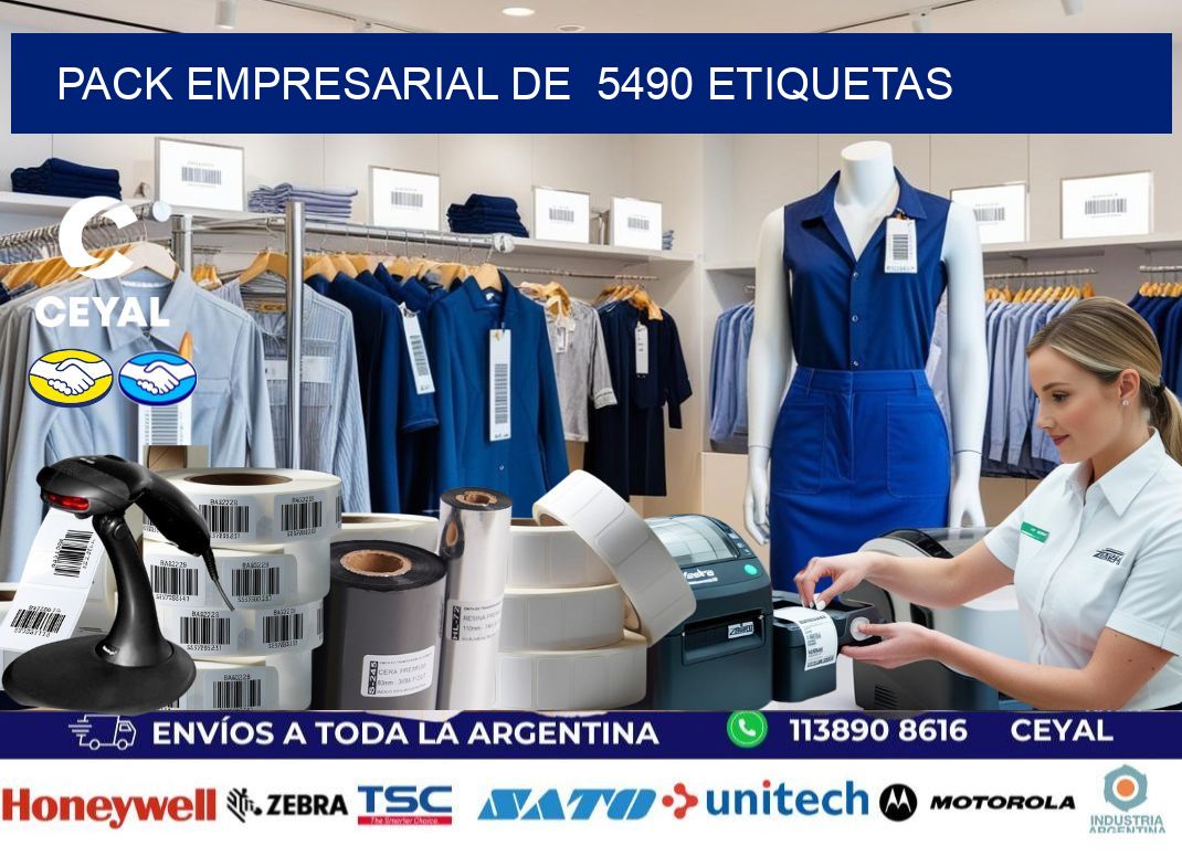 Pack empresarial de  5490 etiquetas