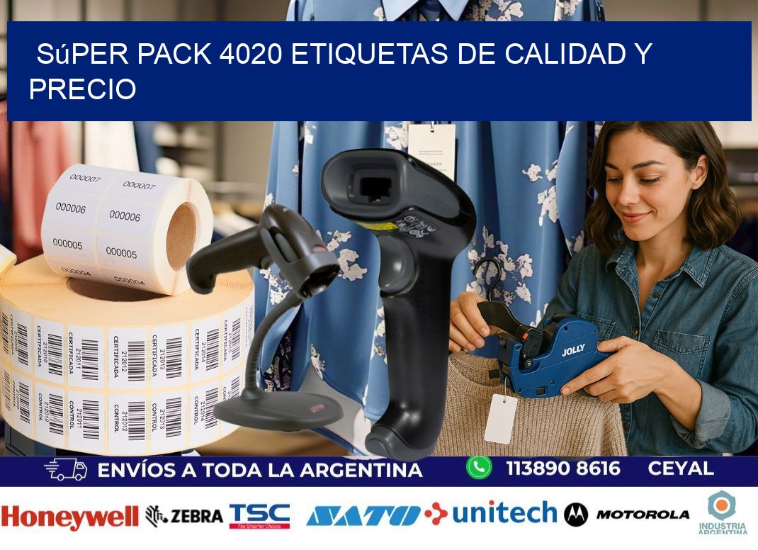 Súper pack 4020 etiquetas de calidad y precio