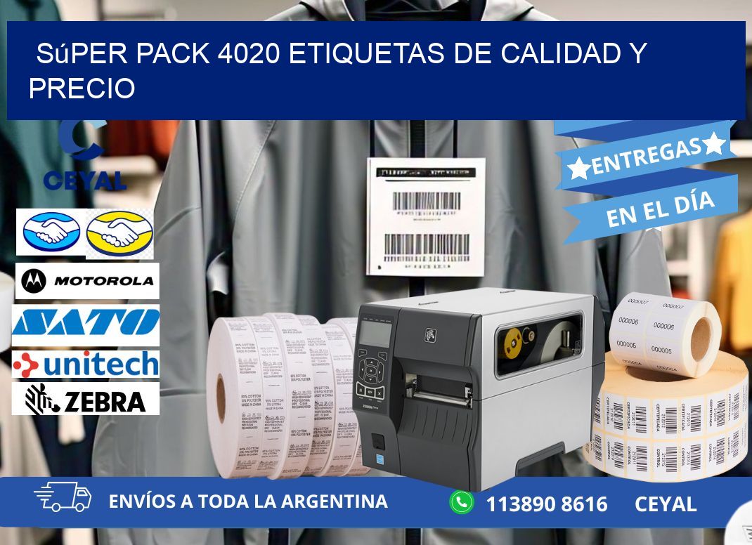 Súper pack 4020 etiquetas de calidad y precio