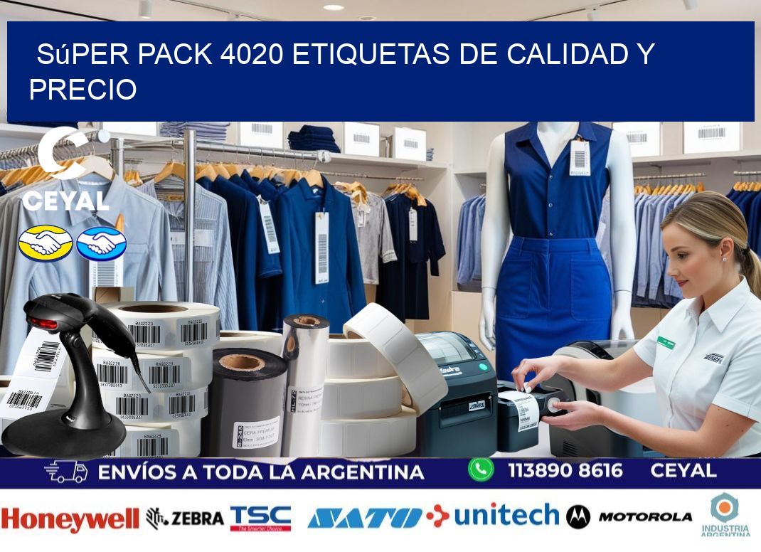 Súper pack 4020 etiquetas de calidad y precio
