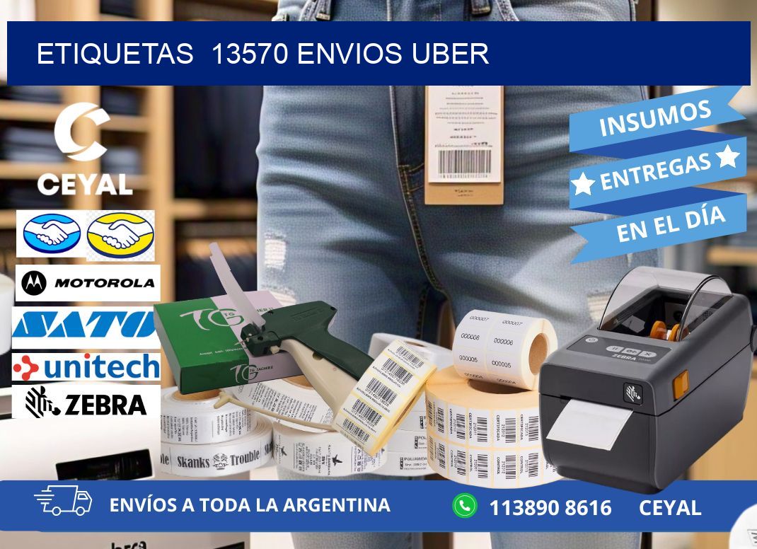 etiquetas  13570 ENVIOS UBER