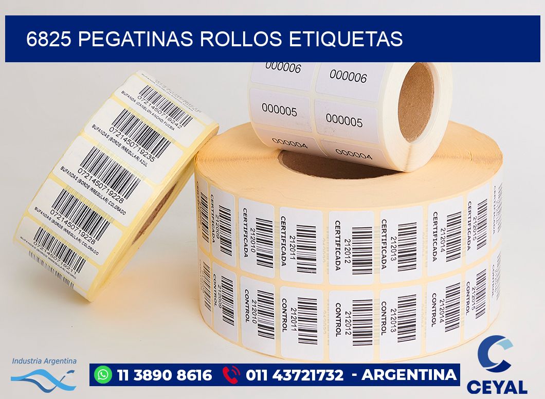6825 Pegatinas rollos etiquetas