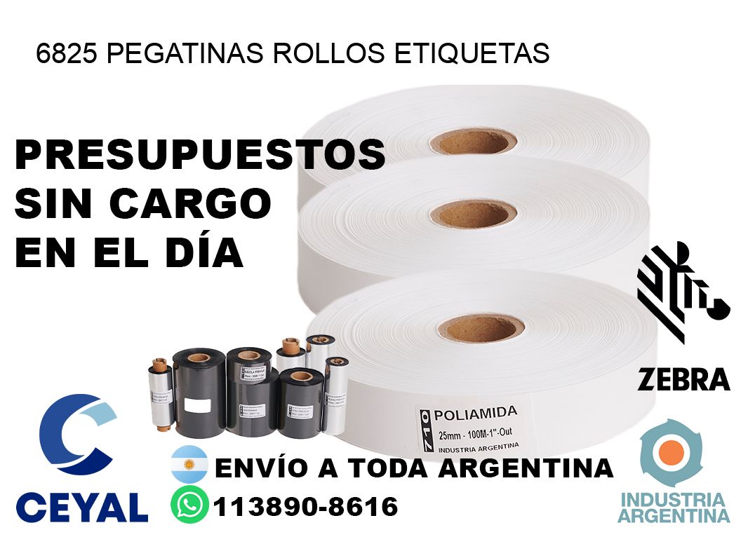6825 Pegatinas rollos etiquetas