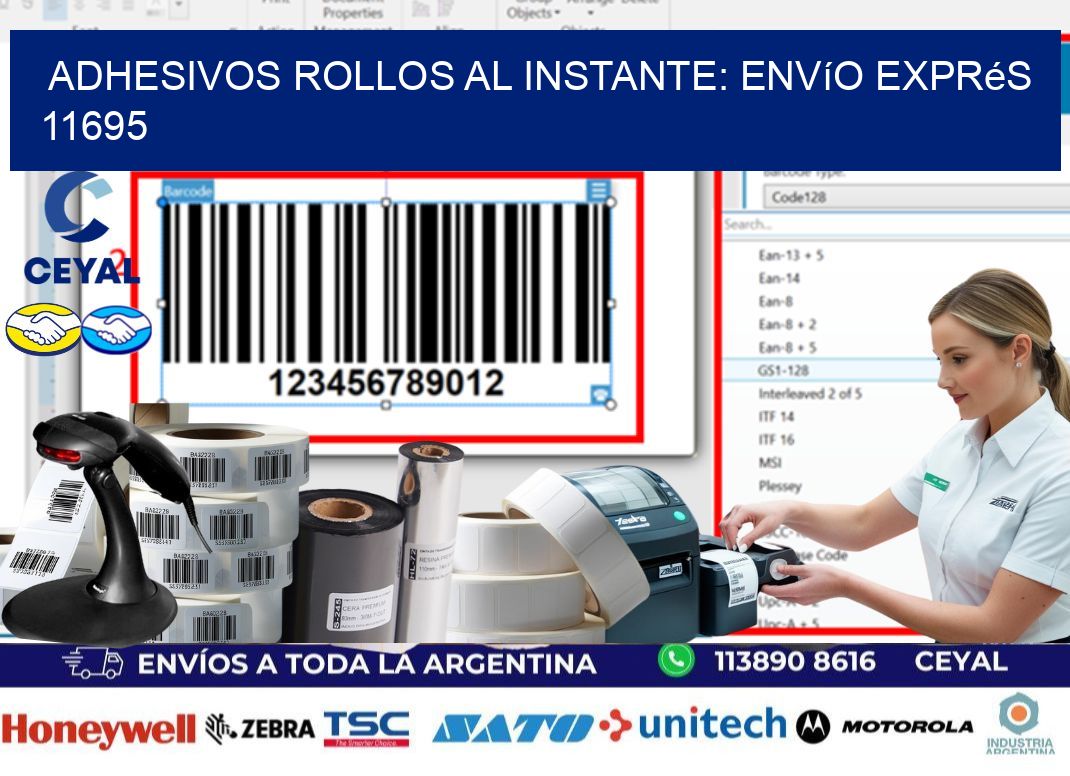 Adhesivos rollos al Instante: Envío Exprés 11695