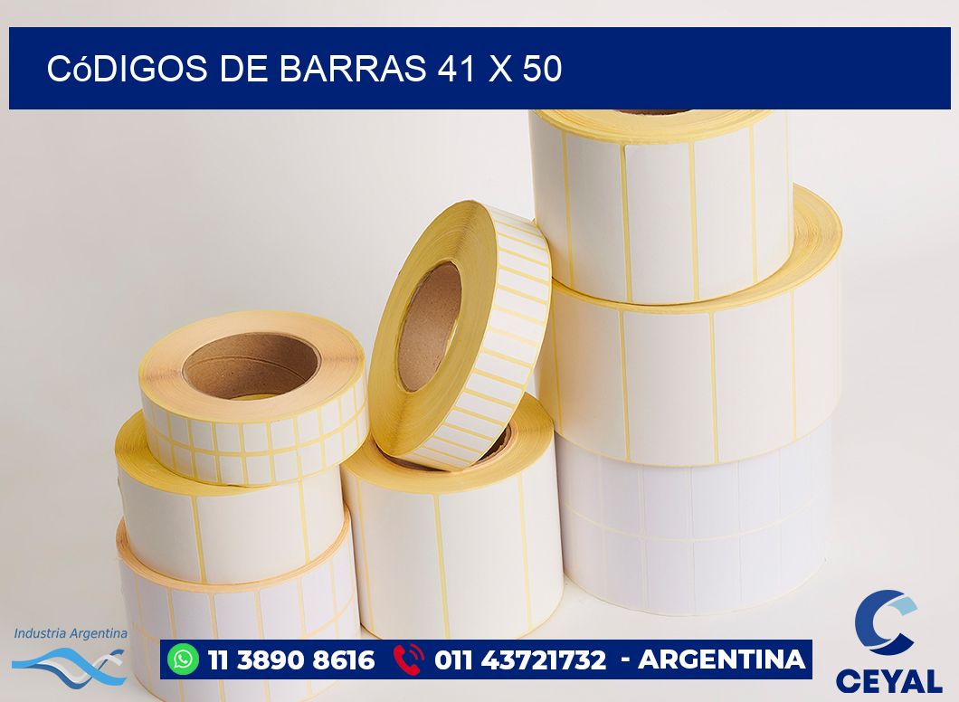 Códigos de Barras 41 x 50