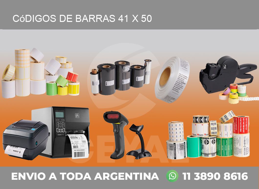 Códigos de Barras 41 x 50