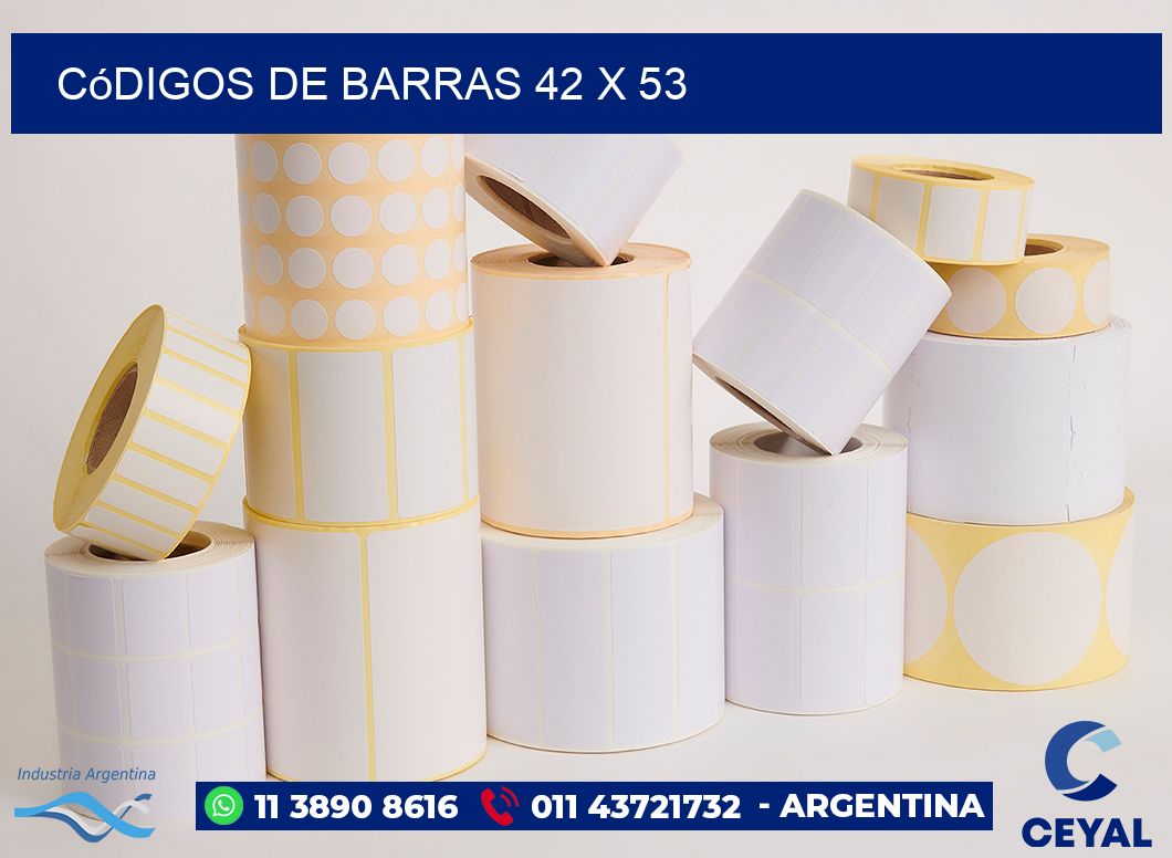 Códigos de Barras 42 x 53